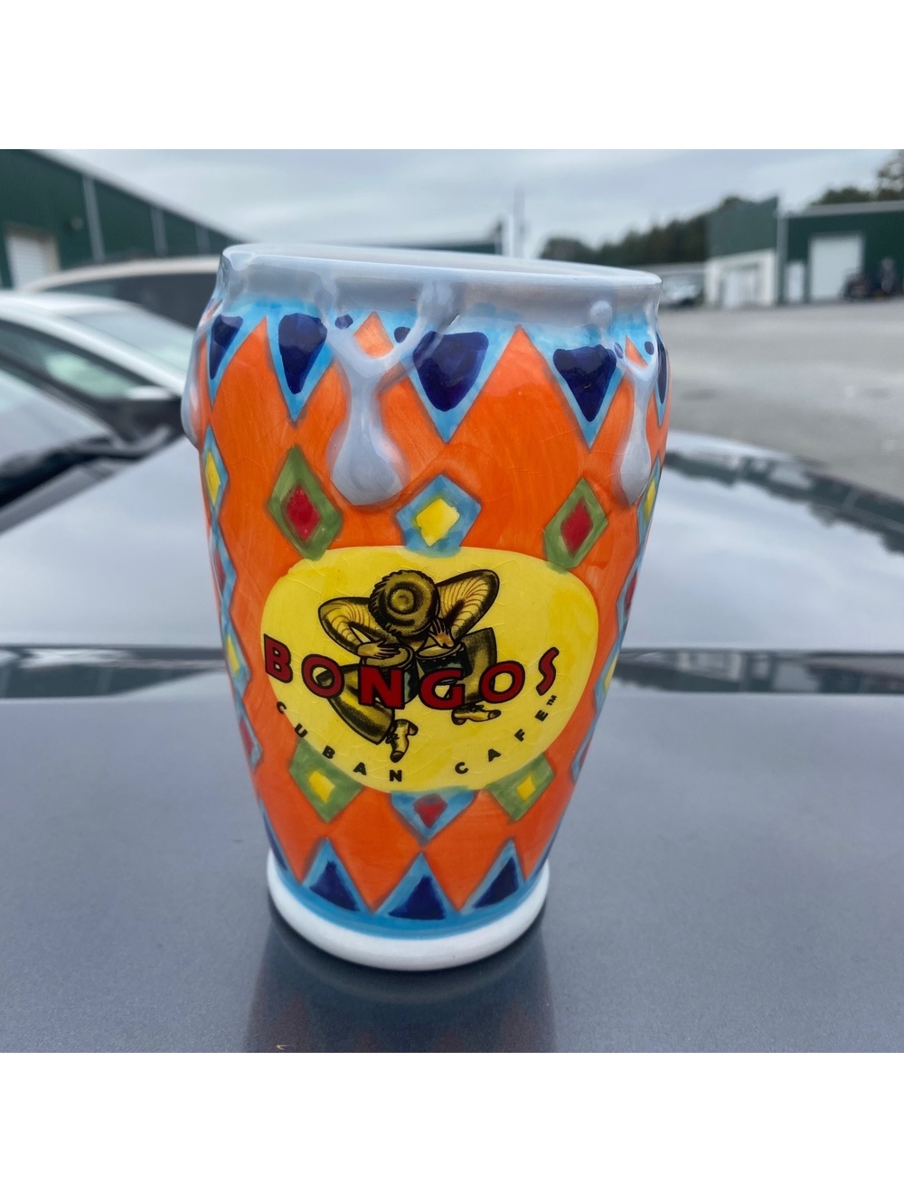 Bongos Cuban Cafe Disney Springs Ceramic Drum Tiki Cup Mug Multicolor